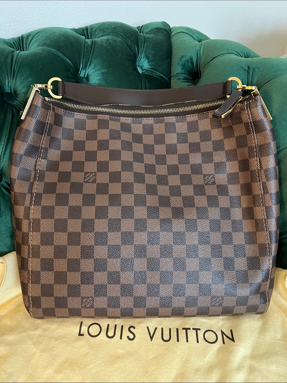 ✨Louis Vuitton Portobello Damier Bag with Gold Hardware✨ almost new